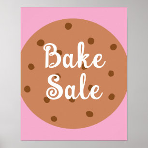 Poster Signe de vente de gâteaux, Faire-part de vente de