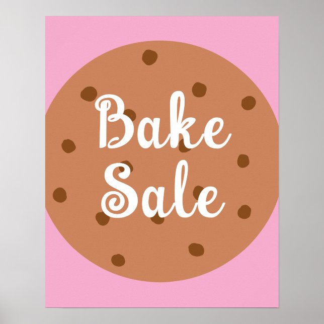Poster Signe de vente de gâteaux, Faire-part de vente de  (Devant)