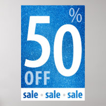 SIGNE DE VENTE PUISSANT À 50 % | Parties scintilla