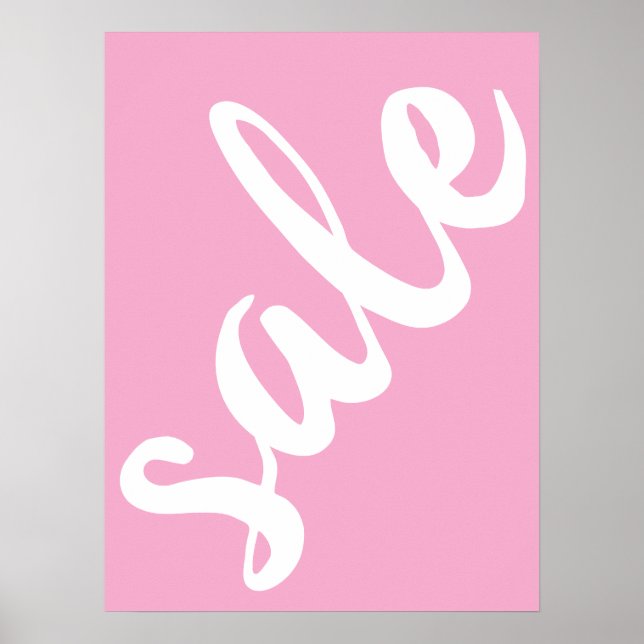 Poster Signe de vente rose, 18x24 Printemps Été Vente (Devant)