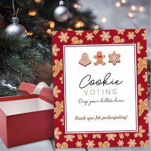 Poster Signe de vote Noël Cookie Exchange Party