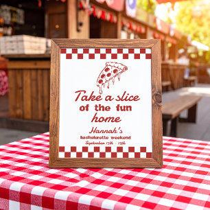 Poster Signe dernière Pizza Bachelorette Faveur