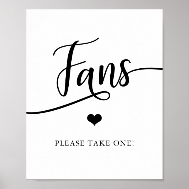 Poster SIGNE DES FANS DE Douche Mariage Simple Et Élégant (Devant)