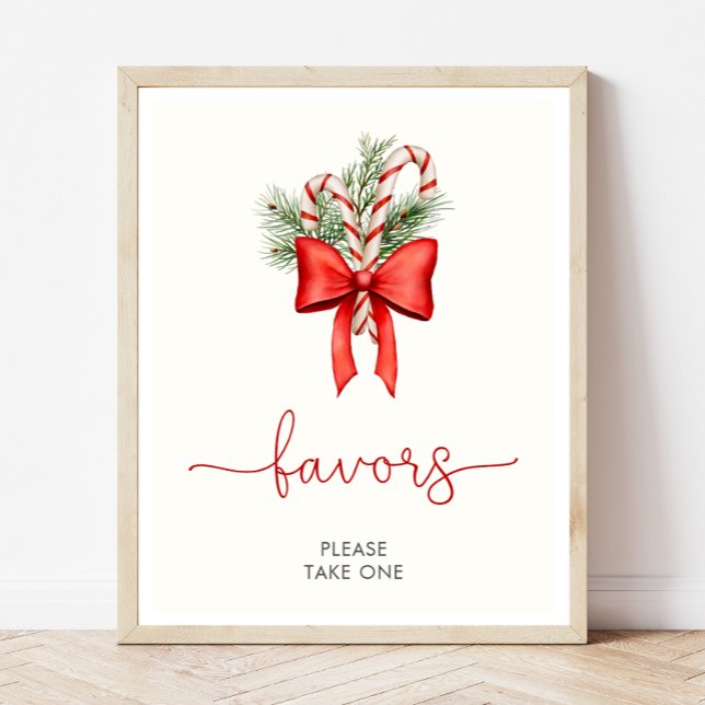Poster Signe des faveurs du Baby shower de Noël (Créateur téléchargé)