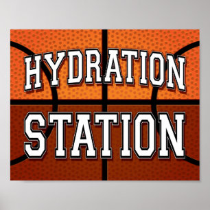 Poster SIGNE D'HYDRATION DE Basketball Party
