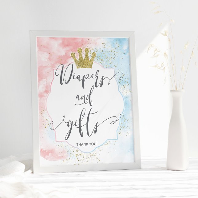 Poster Signe "Diapeurs et cadeaux", Révélation de genre b (Créateur téléchargé)