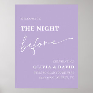 Poster Signe Douteuse Violette Nuit Avant Le Dîner De La 