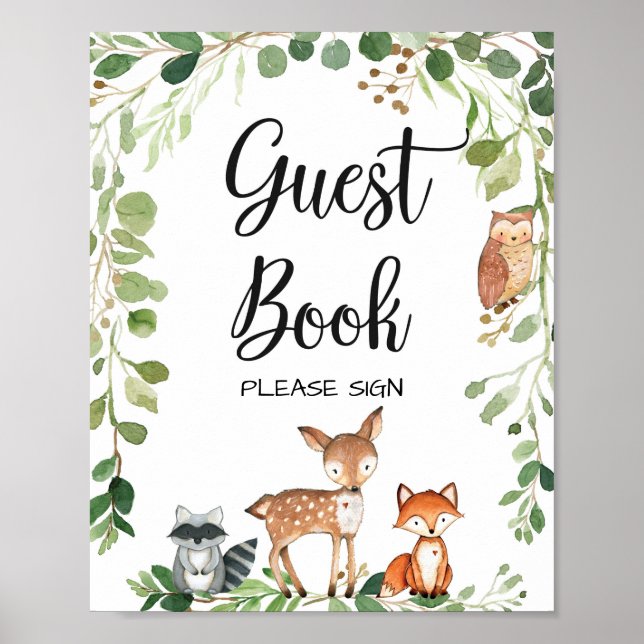 Poster SIGNE DU Baby shower DU LIVRE D'INVITATION POUR LE (Devant)
