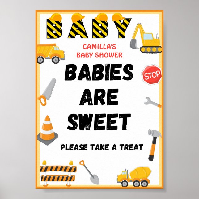 Poster SIGNE DU GROUPE DE CONSTRUCTION, SIGNE Baby shower (Devant)