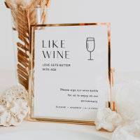 SIGNE DU LIVRE D'HARLOW Wine Bottle Mariage