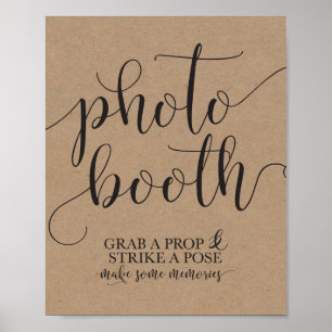 Poster Signe du Mariage de la cabine de photo - Attrapez 