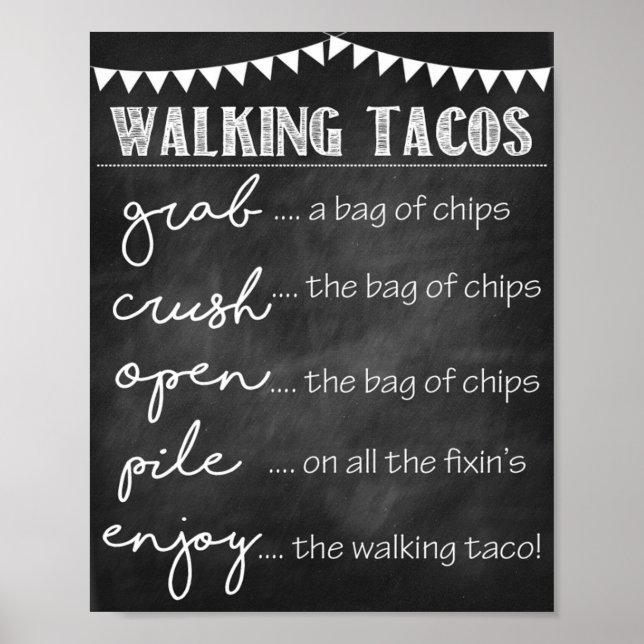 Poster Signe du parti des Tacos (Devant)