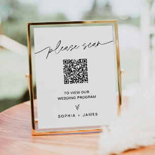 Poster SIGNE DU PROGRAMME DE Mariage Code QR EVERLEIGH