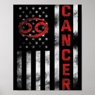 Poster Signe du zodiaque Cancer Drapeau pour les hommes p