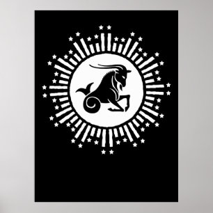 Poster Signe du zodiaque Capricorne Chèvre Dessin de rafa