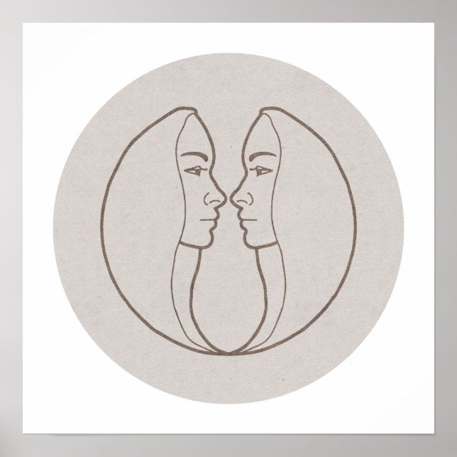 Poster Signe du zodiaque Gémeaux (Devant)