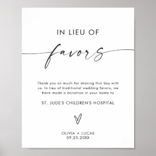 Poster Signe en remplacement de Faveurs, Signe Mariage mi