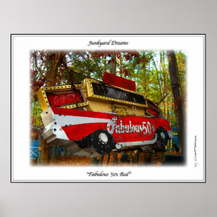 Poster Signe fabuleux d'entrepôt de ferraille de 57