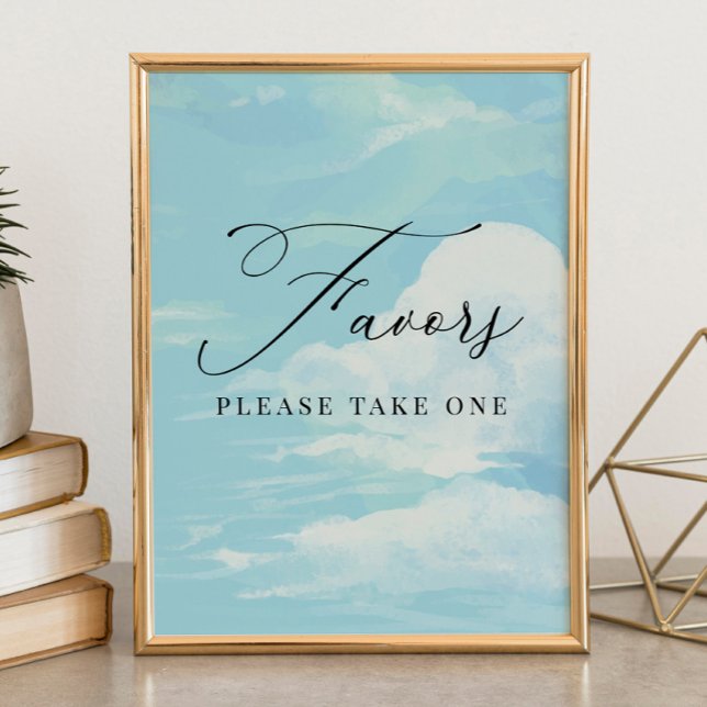 Poster Signe Faveur Baby shower Cloud Ciel Bleu (Créateur téléchargé)