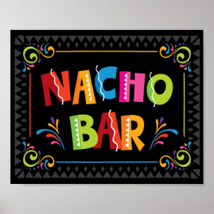 Poster Signe Fiesta NACHO BAR Party Imprimer