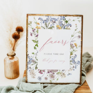 Poster SIGNE fleur sauvage Faveur Mariage Baby shower Flo