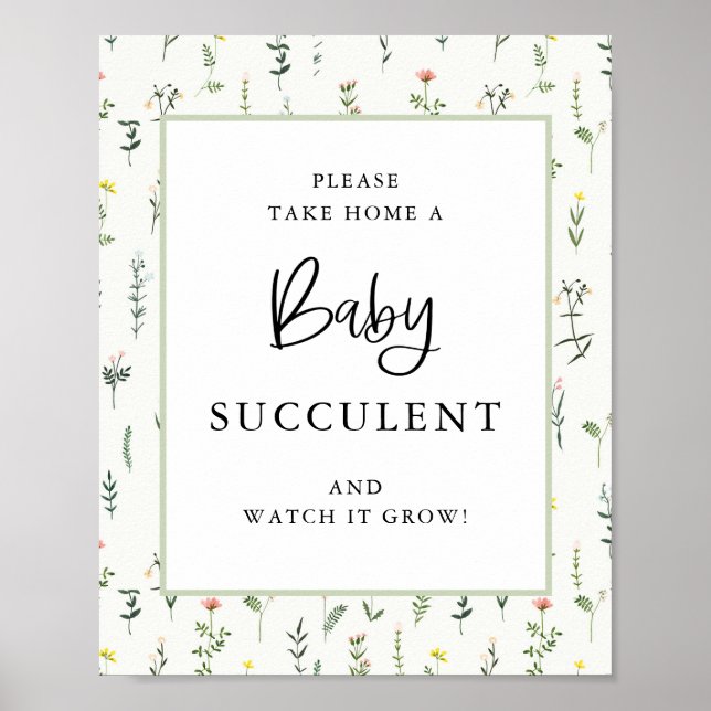 Poster SIGNE fleur sauvage Jardin Succulent Faveurs (Devant)