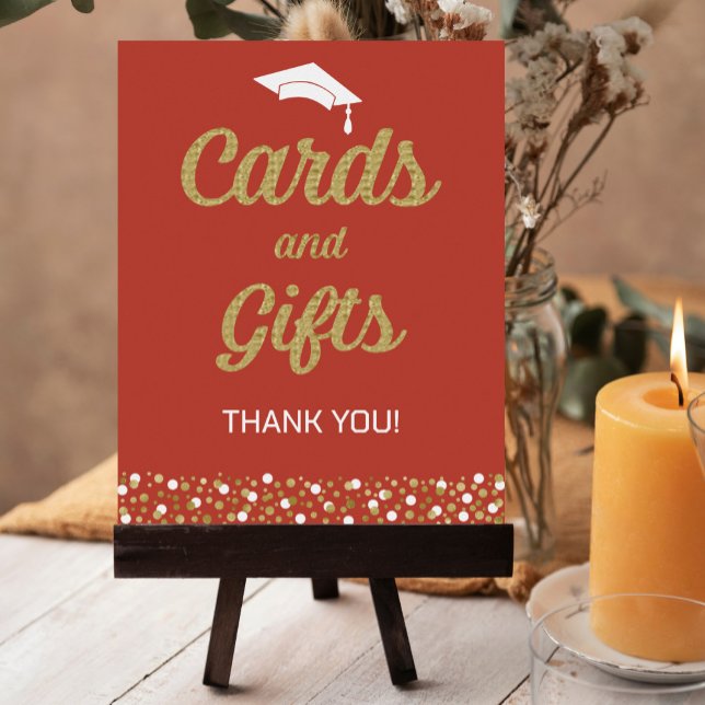 Poster Signe graduel Gold Foil Script Confetti Cartes et  (Créateur téléchargé)