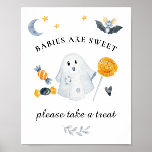 Poster SIGNE Halloween Ghost Little Boo Baby shower Sweet