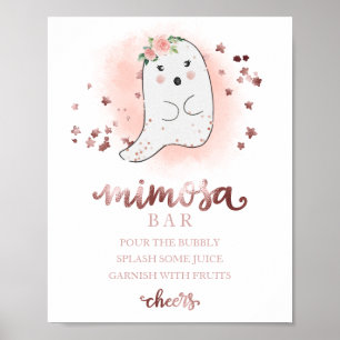 Poster SIGNE Halloween Girl Baby shower Mimosa Bar