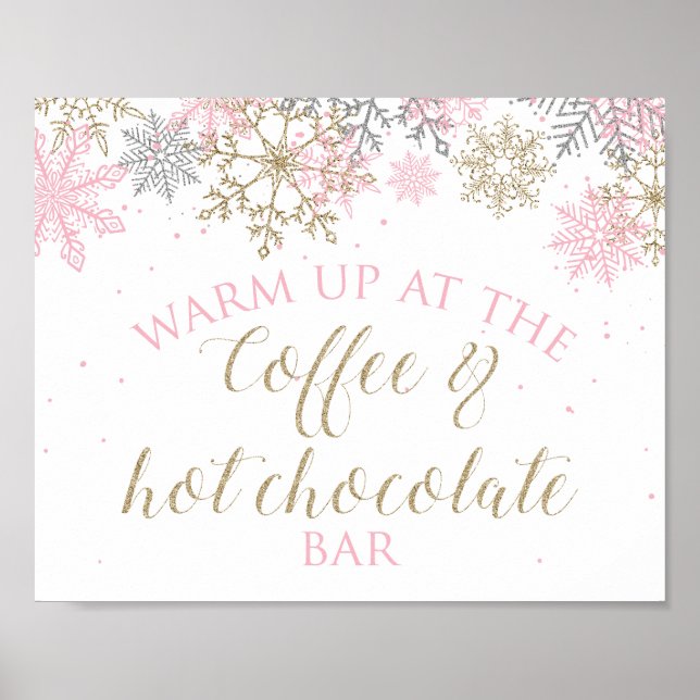 Poster SIGNE Hiver Onederland Café et chocolat chaud (Devant)