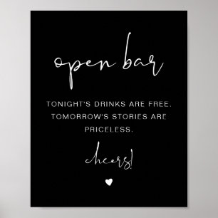 Poster SIGNE JOVI Edgy Black Boho Funny Open Bar