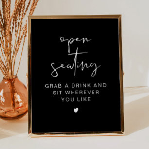 Poster SIGNE JOVI Edgy Black Modern Mariage Open Seing