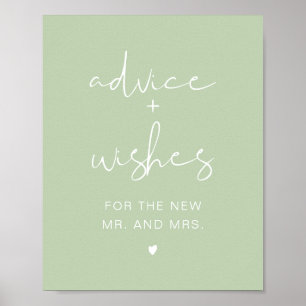 Poster SIGNE LEAH Vibrant Pastel Vert Conseils & Voeux