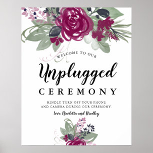Poster SIGNE Mariage Boho Floral Vin de Bourgogne
