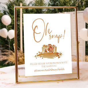 Poster Signe Mariage boho Oh Snap Burnt Orange