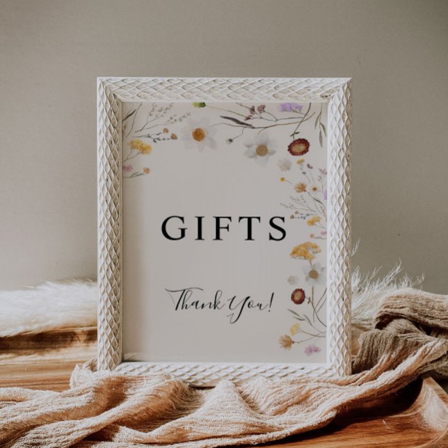 Poster SIGNE Mariage Cadeaux Fleurs sauvages Boho (Créateur téléchargé)