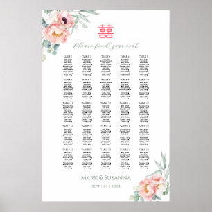 Poster SIGNE Mariage chinois Double Bonheur