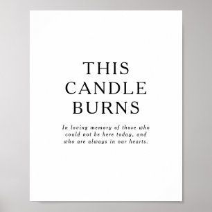 Poster Signe Mariage classique minimaliste Cette bougie b