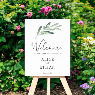 Poster SIGNE Mariage D'ACCUEIL Olive Vert