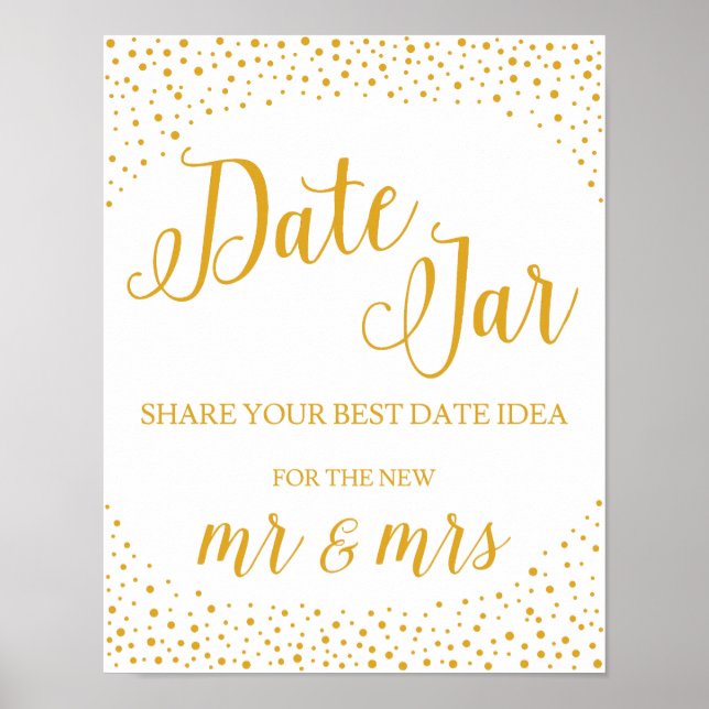 Poster SIGNE mariage - Date Jar Confetti SIGNE Mariage (Devant)
