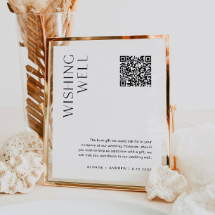 Poster SIGNE Mariage de code QR de Venmo HARLOW Wishing W