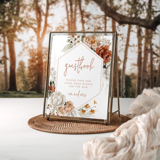 Poster Signe Mariage de coucher de soleil floral modifiab (Créateur téléchargé)