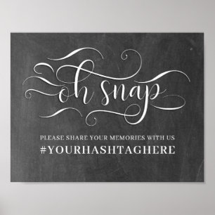 Poster Signe Mariage de Hashtag Oh Snap