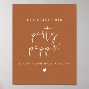 Poster SIGNE Mariage de la barre de pop-corn en terre cui
