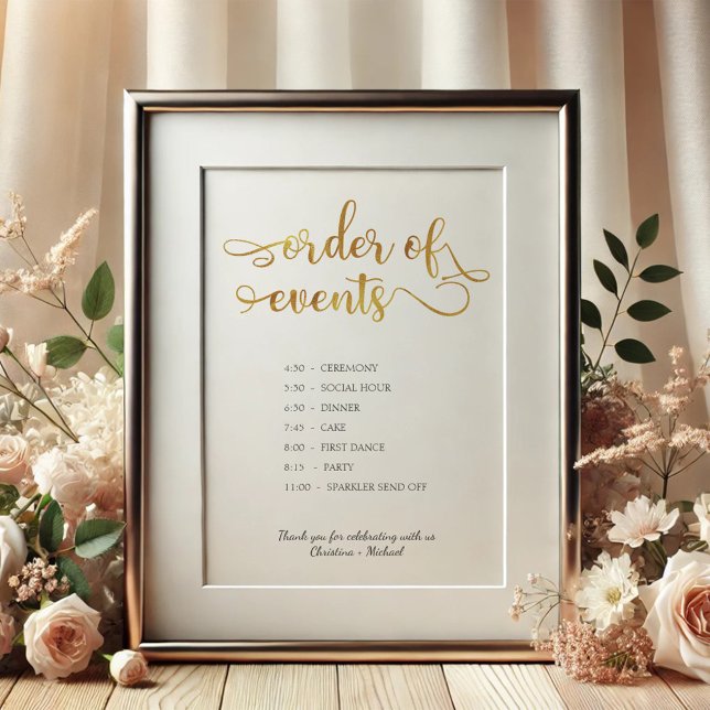 Poster Signe Mariage de la chronologie Gold (Créateur téléchargé)
