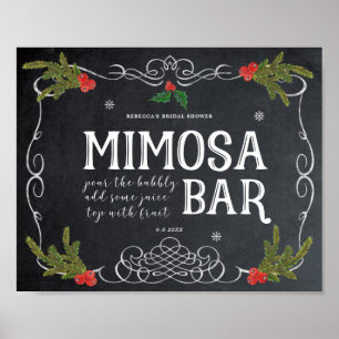 Poster signe mariage de la fête de noël