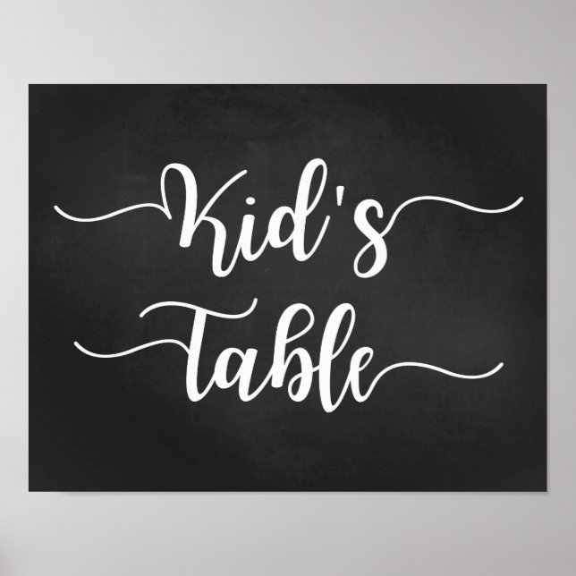 Poster SIGNE Mariage de table pour enfants | Symbole de c (Devant)