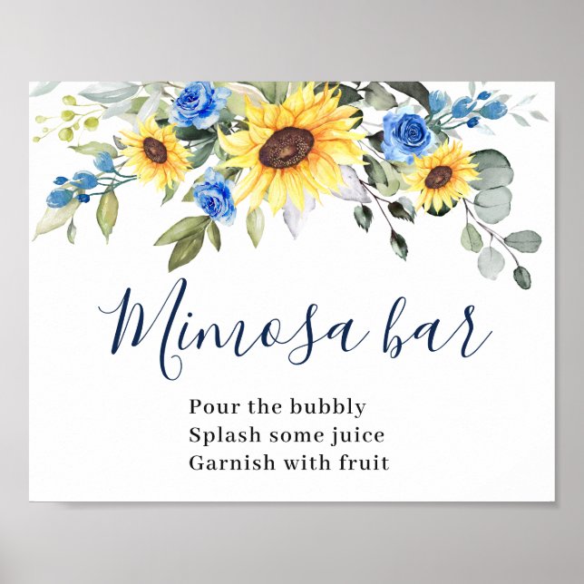 Poster SIGNE Mariage du Sunflower Eucalyptus Mimosa (Devant)