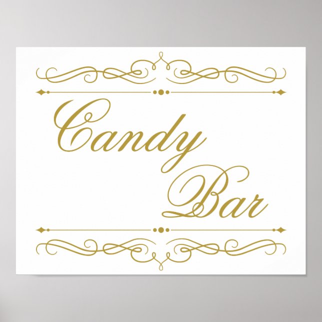 Poster SIGNE MARIAGE | Élégante calligraphie à spirale or (Devant)