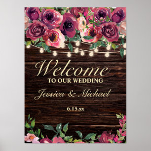 Poster Signe Mariage floral Bourgogne